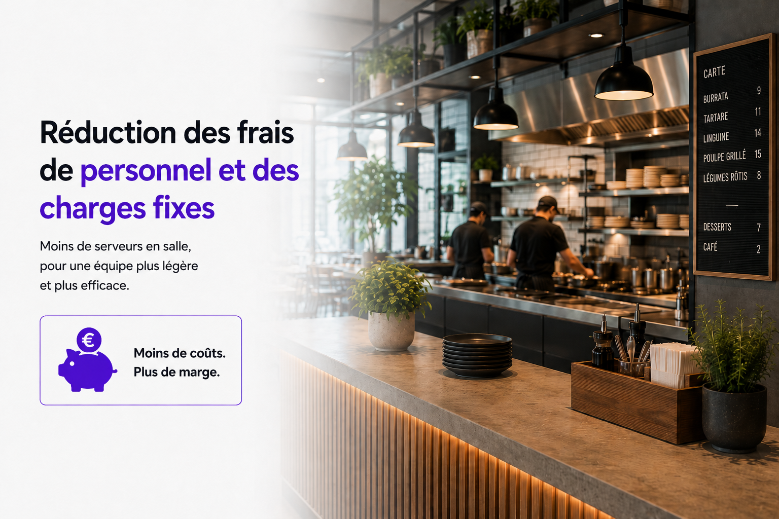 Réduction des frais de personnel et des charges fixes avec SmartEat