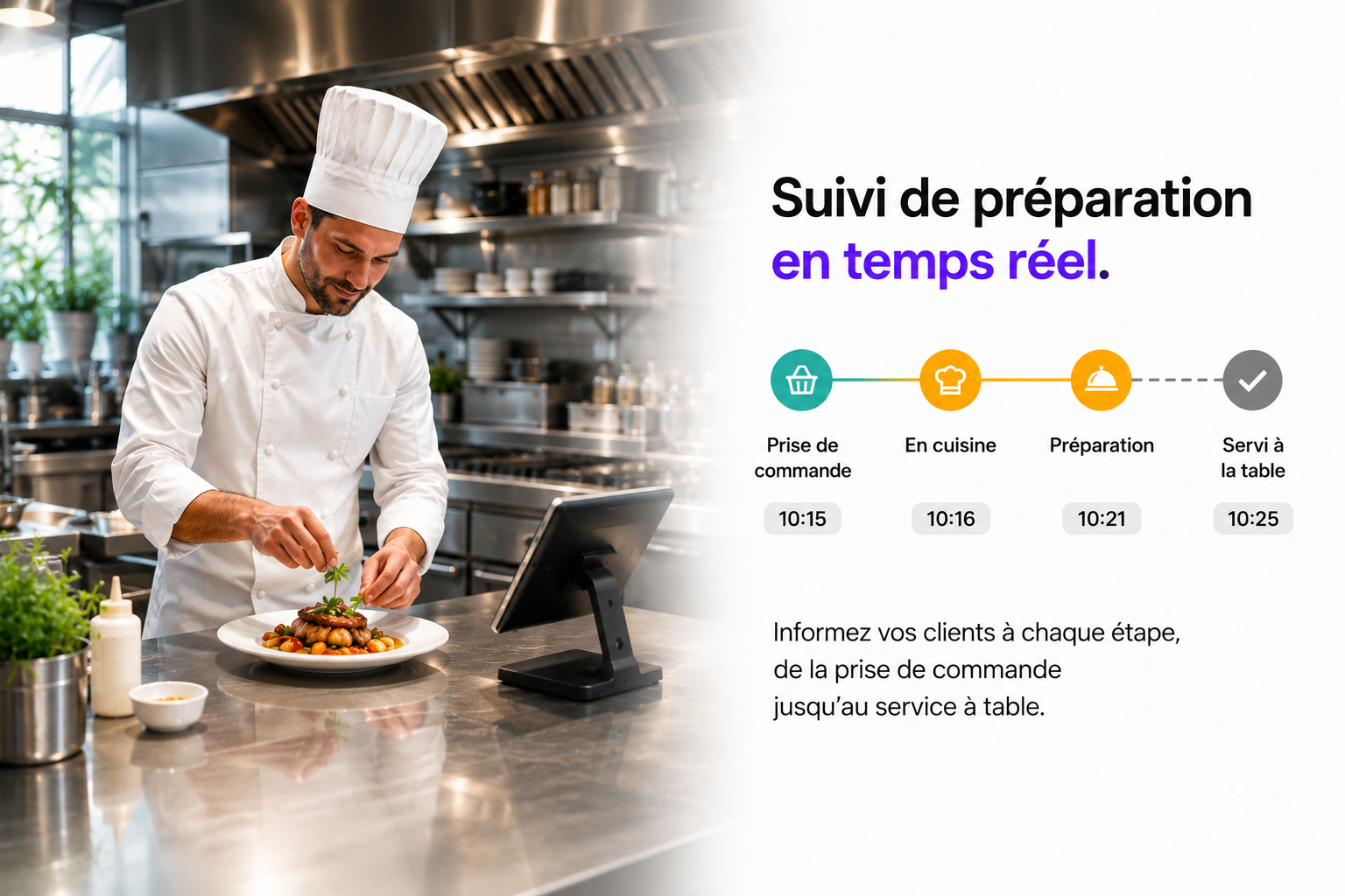 Suivi de préparation SmartEat en temps réel